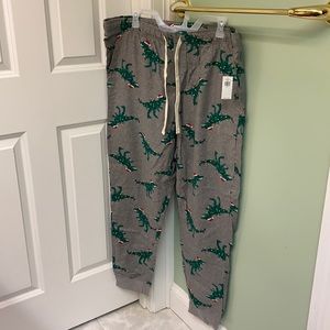 Adorable Christmas dinosaur long joggers